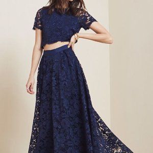 Reformation Lace Crop Top and Skirt